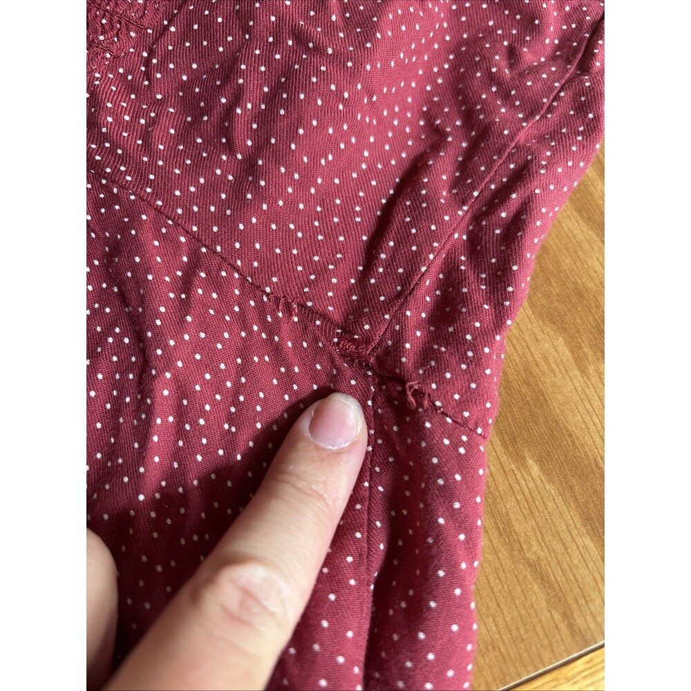 American Eagle Romper Womens S Red White Polka Dot Criss Cross Back - Picture 9 of 9